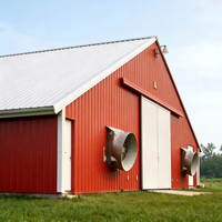 Gallinero Prefabricado de Estructura de Acero para Granja Moderna, Resistente al Viento, Sísmico y con Aislamiento Térmico