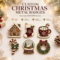 Épingles en métal personnalisées pour cadeaux d'hiver, fabricant OEM, vente en gros, épingles émaillées de Noël, badges de revers personnalisés pour les fêtes, émail souple ou dur