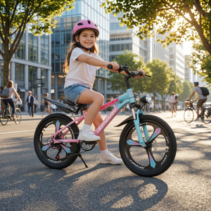 Vélo de montagne pour enfants, suspension avant <span class=keywords><strong>Mag</strong></span> Wheel, frein à double disque, vélo VTT 7 vitesses pour enfants avec phare LED - Product Image 5