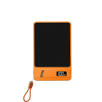 Faltbarer Kickstand Magnetische Kabellose Powerbank 5000mAh 22,5W Kabelgebunden 15W Kabellos 2-in-1 Lanyard-Kabel Metall Tragbare Powerbank