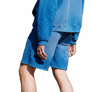 Fabricante personalizado 100% algodón francés Terry ácido lavado ecológico verano Hip Hop Sun Faded Sweat Shorts para hombres Casual - Product Image 1