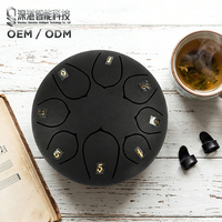 Ethereal Sound Steel Tongue Drum 6 Inch 8-Tone C Key Thickened Carbon Steel Hand Pan Drum for Stress Relief