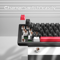 Nuevo Teclado Mecánico R78 Plug and Play, Intercambiable en Caliente, USB Tipo-C, Mini RGB LED con Retroiluminación, Anti-Ghosting, 75%, para Mac, Laptop, Tablet