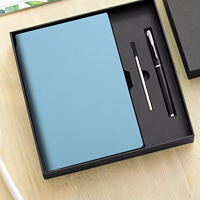 Ensemble de papeterie de bureau exécutif haut de gamme promotionnel, bloc-notes A5 et stylo à bille personnalisés imprimés dans un élégant coffret cadeau noir