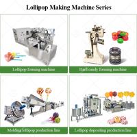 Automatische handmatige harde swirl-vormgevings- en center-fill-ball-lollipop-snoep-regenboog-maakmachine productielijn