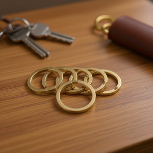 Portachiavi da 25 mm in oro K, 10 pezzi, per accessorio portachiavi - Product Image 2