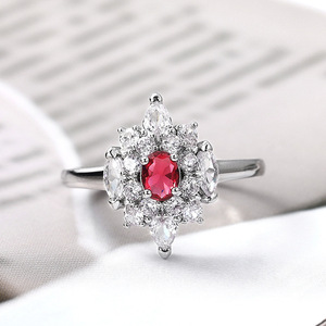 Anello Vintage con Accento Rosso per Donne, Elegante Stile Western, Accessorio da Dito alla Moda per Feste, Regalo - Product Image 4