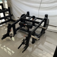 Máquina de Peso Muerto Multifuncional con Carga de Discos y Construcción de Acero para Entrenamiento de Fuerza y Seguridad - Equipo de Fitness para Gimnasio