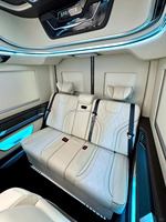 Kit de conversion pour fourgonnette Sprinter à toit surélevé, sièges VIP blanc ivoire, lit pliant à 180°, toit ouvrant, éclairage d'ambiance