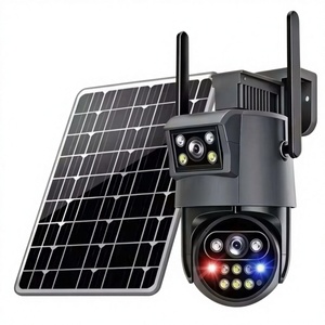 Caméra solaire AOV 4K 12MP 4G <span class=keywords><strong>SIM</strong></span> avec alarme IA, double objectif, panoramique/inclinaison, micro intégré, audio bidirectionnel, suivi humain, vision nocturne, installation facile - Product Image 4