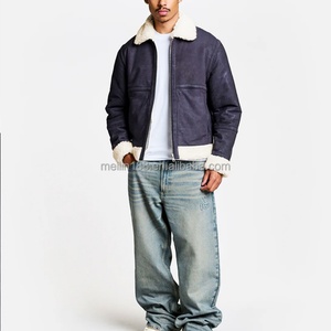 High Quality Custom Design Clothing Manufacturer <b>Suede</b> Zip up <b>Jackets</b> Lamb Wool Lapel With Bottom Fit Casual Wear <b>Suede</b> <b>Jacket</b> - Product Image 5