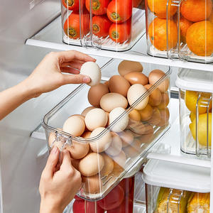 Caja de almacenamiento de alimentos al vacío Hy-39, rectangular, apilable, con sellado de drenaje para verduras, frutas y huevos - Product Image 3