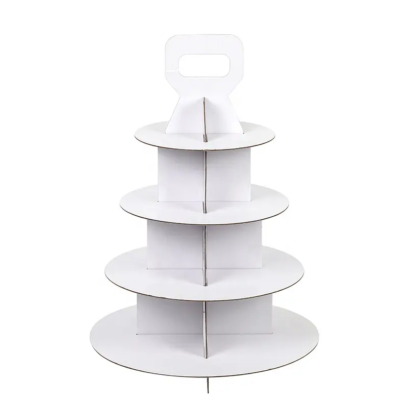 Wedding Birthday Holidays Christmas Pastry Stand 4 Tier Cupcake Tea Cake Display Stand with cover