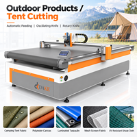 Machine de découpe automatique à couteau oscillant pour tissu Oxford, découpeuse numérique CNC pour la production de tentes et de auvents d'extérieur