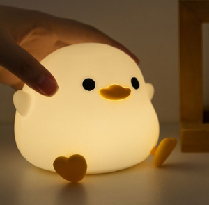<b>Small</b> Cartoon Tap control Duck Soft Silicone Night <b>Light</b> Creative Kawaii Decorative Bedroom desk Lamp for Kids Gift - Product Image 4