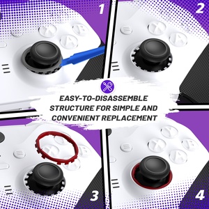 Carmine <strong>Red</strong> Redesigned Octagonal Gated Sticks Accent Rings for <strong>Xbox</strong> Series X/S <strong>Controller</strong> EXtremeRate ASR Version Shell - Product Image 4