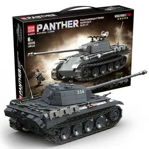 Quân sự Tiger Tank khối xây dựng quân đội WEA Pon Xe tăng quân sự gạch xây dựng đồ chơi giáo dục đồ chơi cho bé trai món quà giáng sinh