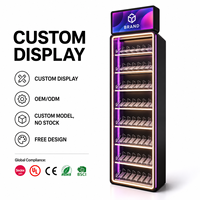 Vitrine d'exposition LED sur mesure pour magasin de vente au détail de cigarettes avec serrure de sécurité