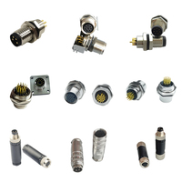Conector Circular HYF M12 de 4 Pines, Código A, Divisor en Y, IP67 Impermeable, 60V 4A, Negro, Macho-Hembra, para Sensor, Automatización Industrial