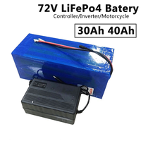 Baterai Lithium Rechargeable LiFePO4 HYL 72V 30Ah 40Ah dengan BMS yang Tangguh, 8000 Siklus untuk Skateboard, Golf Cart & Sepeda Listrik