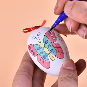 Œufs <span class=keywords><strong>de</strong></span> Pâques en plastique à peindre soi-même JIN PENG, 28 pièces avec stylos <span class=keywords><strong>de</strong></span> couleur pour enfants, activités artistiques, cadeaux <span class=keywords><strong>de</strong></span> fête, chasse aux œufs, décoration - Product Image 4