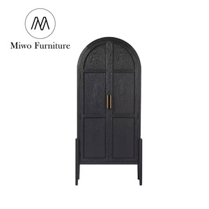 Intérieur moderne arc <span class=keywords><strong>noir</strong></span> meuble d'armoire en bois design <span class=keywords><strong>bibliothèque</strong></span> bureau à domicile étagères salon stockage bibliothèques personnalisées - Product Image 1