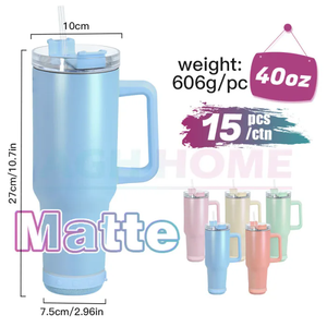 Rts 15 cái/CTN 40oz Matte màu thăng hoa Tumbler loa không dây 40oz du lịch Mug với xử lý - Product Image 3