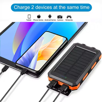 Cargador Solar Portátil 2 en 1, Ultra Delgado, Magnético, Inalámbrico, de Aleación de Aluminio Impermeable, con Batería de Litio-Polímero de 30000mAh/50000mAh, Carga Rápida de 20W y LED