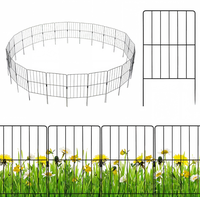 Lot de 10 clôtures de protection pour animaux, 17 po (H) x 10 pi (L), en fil métallique antirouille, facilement assemblable, clôture décorative de jardin pour chiens et lapins