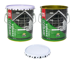 Cubo metálico impreso en color de 18L con tapa de borde floral, revestimiento de <span class=keywords><strong>asfalto</strong></span> a base de agua, diseño cónico - Product Image 3