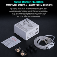 Écouteurs filaires KZ Taurus 2 avec transducteur dynamique, basses Hi-Fi, microphones HD doubles pour le gaming et la musique, intra-auriculaires