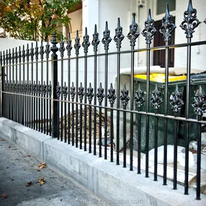 Arche de jardin en fer forgé et clôture