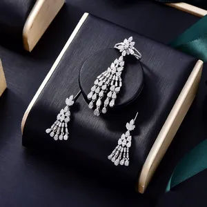 High Quality Wholesale Luxury Dubai Jewelry 925 Sterling Silver Set Zircon Wedding Jewelry Set