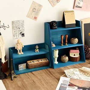 Organizador de Escritorio de Madera de Doble Capa, Forma Rectangular, Gran Capacidad, Tipo Vertical - Product Image 3