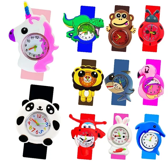 Cartoon Kids Analog Wristwatches Silicone Band Party Gift Study Time Toy Kid Watch