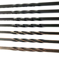 JYD Home Modern Hollow 1/2 Inch Wrought Iron Stair Spindle with Single Twist (Q-102)-Hotel Use Stair Parts