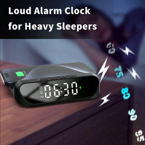 Schitec 15W 2 en 1 cargador inalámbrico multifuncional reloj despertador con soporte de teléfono inalámbrico para dispositivo inalámbrico - Product Image 5