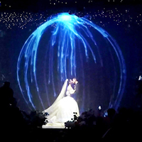 Película de proyección holográfica de alta definición Publicidad Pantalla de malla de proyección holográfica impermeable