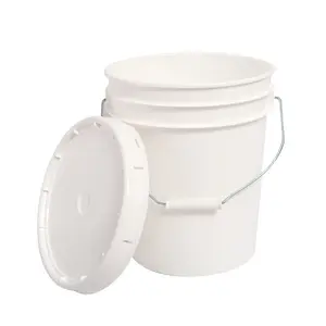 定制批发25升5加仑圆形塑料桶食品级塑料桶PP材料多用途