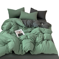 Parure de lit de luxe 4 pièces en 100 % coton, housse de couette et drap avec 2 taies d'oreiller, motif imprimé de haute qualité – Approvisionnement direct usine