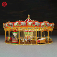 Manège de luxe à 16 places pour enfants, manège électrique de plein air de taille standard pour parcs d'attractions, fabricant