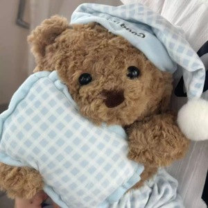 Haute qualité personnaliser grand en vrac drôle <span class=keywords><strong>bonne</strong></span> <span class=keywords><strong>nuit</strong></span> ours en peluche en peluche ensembles bébé réconfortant en peluche animaux jouets pour enfants cadeau - Product Image 5