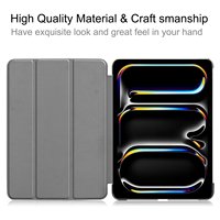 Étui pliable à trois volets pour tablette 13 pouces, compatible iPad Pro 12.9 2018/2020/2021/2022, coque arrière rigide en PC, étui personnalisé pour tablette