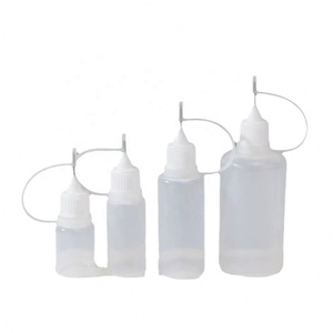 ขวดพลาสติกใสแบบบีบได้ชนิดนิ่ม PE LDPE ขนาด 5 มล. 10 มล. 20 มล. 30 มล. 50 มล. 100 มล. 120 มล. พร้อมหัวเข็มสำหรับใส่น้ำมันเย็บผ้า - Product Image 5