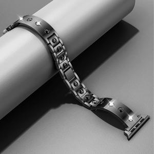 Correa de reloj de lujo con diamantes para <span class=keywords><strong>Apple</strong></span> <span class=keywords><strong>Watch</strong></span> Series 8 ultra 7 SE <span class=keywords><strong>6</strong></span> correa de <span class=keywords><strong>acero</strong></span> <span class=keywords><strong>inoxidable</strong></span> 38/40/41mm 42/44/45/49mm - Product Image 5