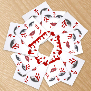 Bâton de maquillage pour les yeux européen Halloween Décoration du visage Strass Poudre d'échalote Bijou de <span class=keywords><strong>tatouage</strong></span> Autocollants Sexy Bijou de corps blanc - Product Image 3