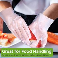 Gants jetables pour sushis, gants jetables en TPE, gants de cuisine pour la manipulation des aliments et le nettoyage