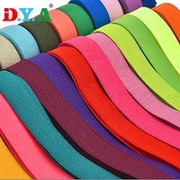 Bande élastique tricotée en polyester, plusieurs largeurs, couleurs personnalisées, vente en gros directe usine pour la couture