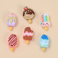 Nouvelles figurines créatives en résine, 100 pièces/lot, modèles miniatures d'aliments pour maison de poupée, crème glacée d'été réaliste, pour scrapbooking et coques de téléphone