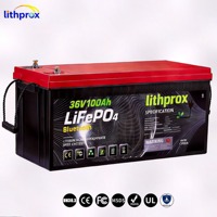 Batterie LiFePO4 36V 100AH Grade A Étanche pour Bateaux à Moteur 6000+ Cycles Profonds Marine CAN Bus BMS Prise Anderson CE RoHS IP67 OEM ODM
